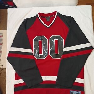 BOFF Red and Black Men's Hockey Jersey Sports Shirt Sz  XL